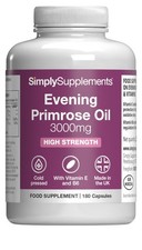 Evening Primrose Oil Capsules 3000mg - For Healthy Skin & Hormonal Balance