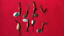 8 Used Metal Lures Trout Pike & Perch Fishing Spinners.
