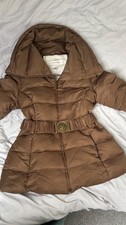 Mango Brown Belted Puffer Coat