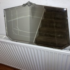 Bevelled Edge Mirror Art Deco Bevel Edged Mirror Wall Mirror Vintage Mirror