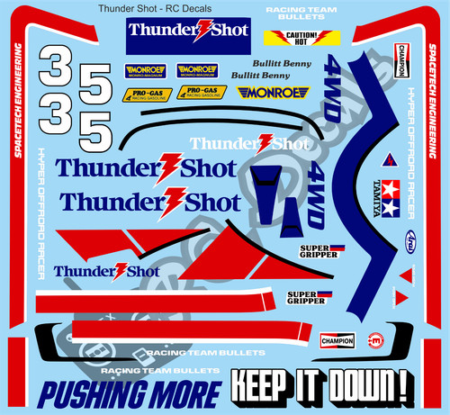Vintage thunder shot decals - vintage, /