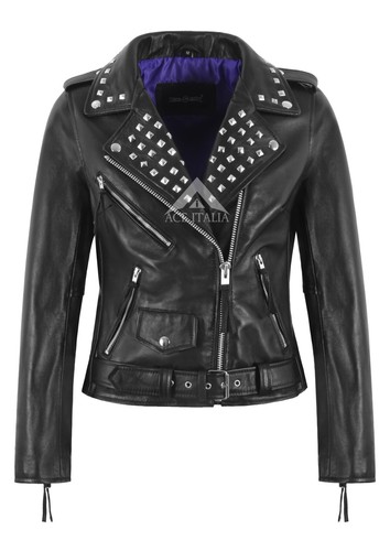 Ladies brando leather jacket - ladies,