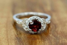 2ct Natural Red Garnet Ring