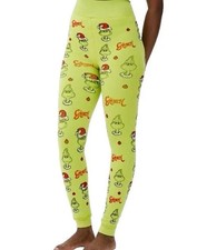 The Grinch Primark Christmas Velvet Plush Lined Leggings M/L