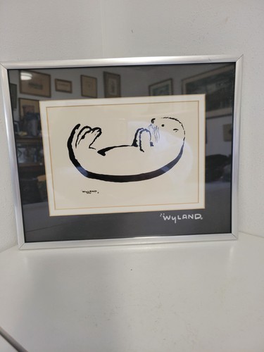 Signed wyland otter sketch - signed,