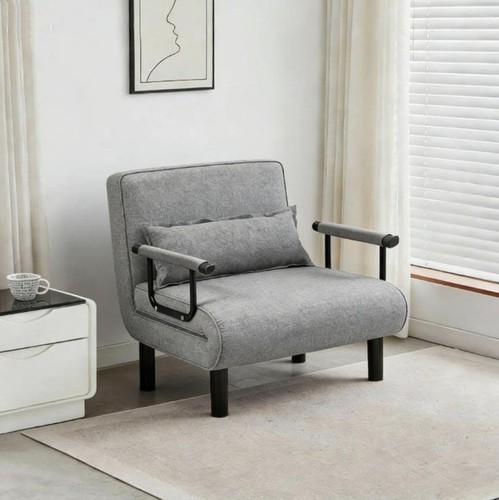 Single fabric sofa bed - single,