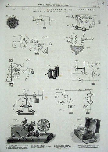 Old antique print 1867 - antique,