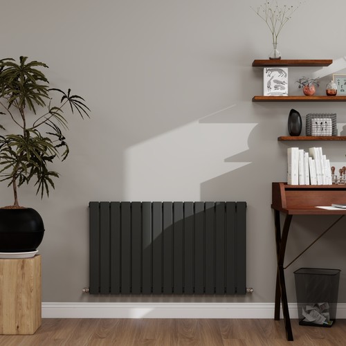 Anthracite radiator flat - flat, panel