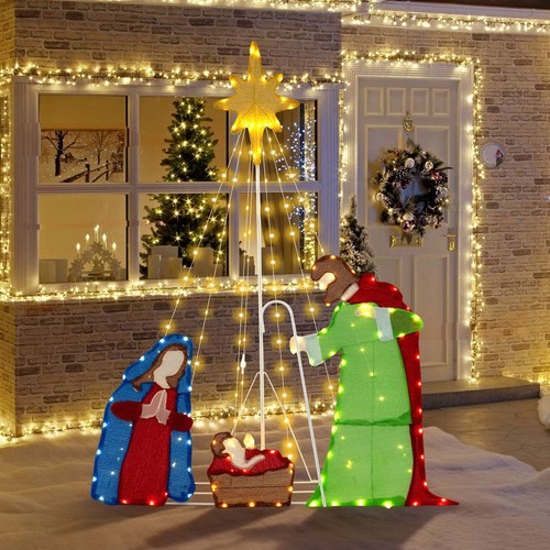 Lighted nativity scene - scene, with