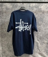 stussy  Navy blue pure cotton