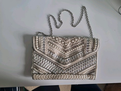 Pearl sequin clutch - clutch, bag.
