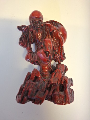 Vintage red stone laughing - 5",