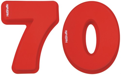 Large silicone number - silicone, cake
