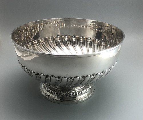 Victorian silver punch - punch, bowl
