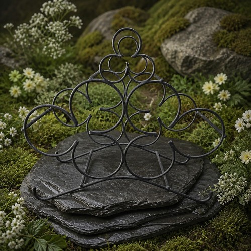 Vintage wrought iron bottle - wrought, 6-bottle