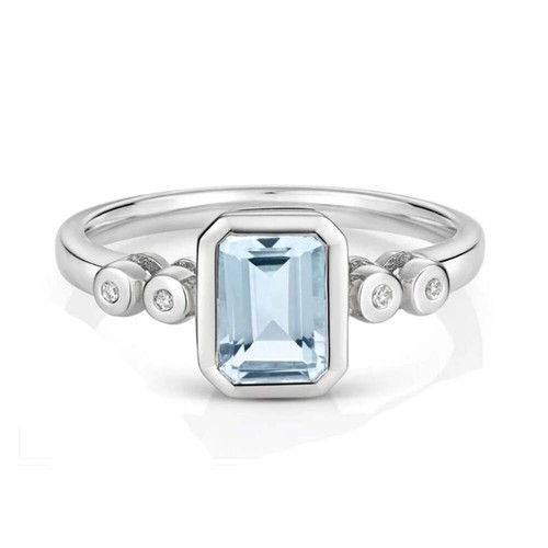 Real aquamarine and - aquamarine, diamond