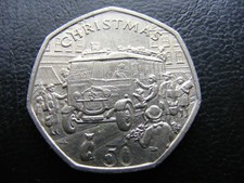 G340w Isle of Man Christmas 50p 1987 FREE POSTAGE