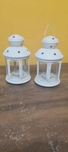 White vintage boho lantern
