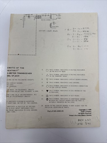 Heathkit schematic for the - for,