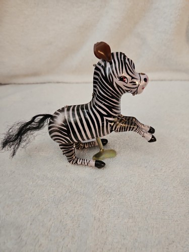 Tin toy jumping zebra litho - jumping,