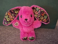 Build A Bear Pink Pawlett Bunny Beans Mini Bean Halloween Plush 15cm Sitting VGC
