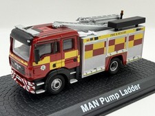 Atlas Editions Oxford Diecast MAN John Dennis Durham Darlington Fire & Resc 1/76