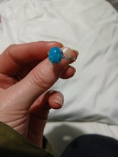 Blue Opal Adjustable 925 Ring