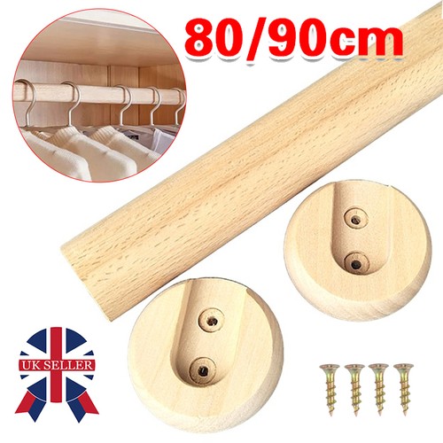 Wood wardrobe pole hanging - pole,