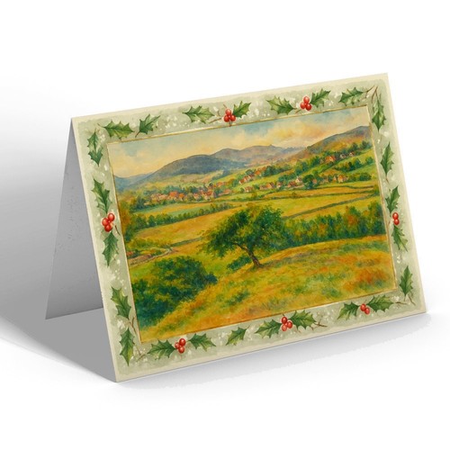 Christmas card church - card,