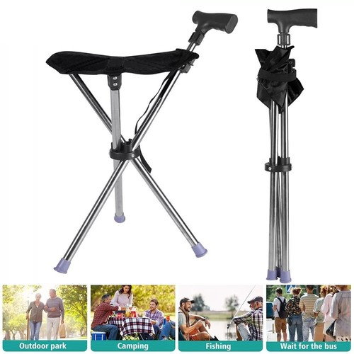 Folding portable walking stick - folding,