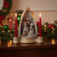 Nativity Christmas Candle