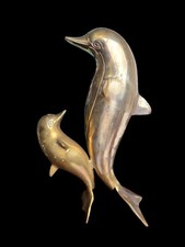 Large Vintage Brass Dolphin