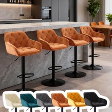 2/4x Bar Stools Velvet