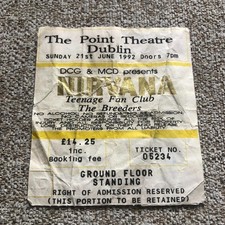 Nirvana ticket stub The Point
