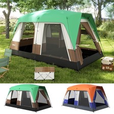 Camping Tent for 7-8 Man with 3000mm Waterproof Rainfly & Screen Panels
