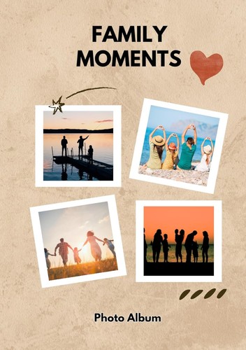 Family moments photo album - family,