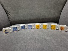 Vintage Disney Winnie The Pooh Minature Ceramic Mugs Cups Cute X8
