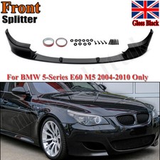 GLOSS BLACK FRONT BUMPER SPLITTER SPOILER LIP FOR BMW 5 SERIES E60 M5 2003-2010