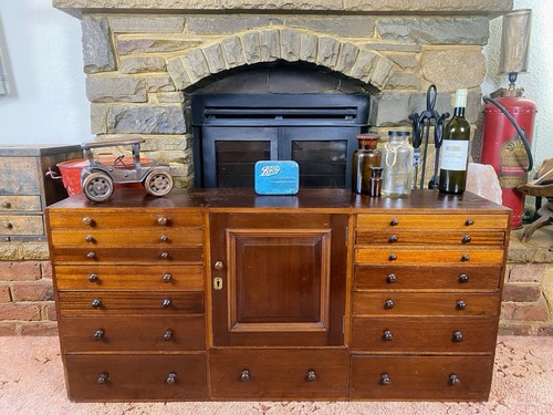 Antique bank drawers - bank, of