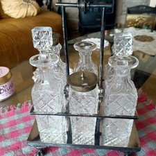 Antique Victorian Silver Plated 6 Bottle Cruet Set Joseph Hayward & Co 19th C