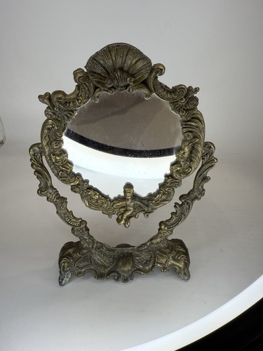Rococo ornate brass standing - brass,