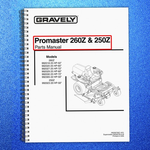 Gravely promaster 260z 250z - promaster,