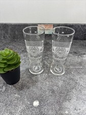 Budweiser (King of beers) Tall Half Pint Glasses 2x