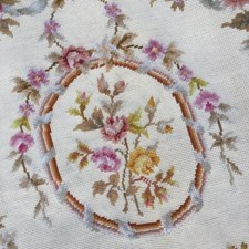 PAIR Old FRENCH Hd-embroidered