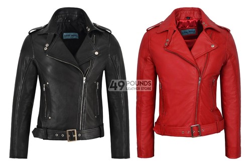 Ladies biker style leather - biker,