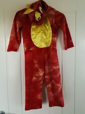 Kids Boys Red & Yellow Dinosaur Costume Age 3-4 Fancy Dress Used - Please Read!