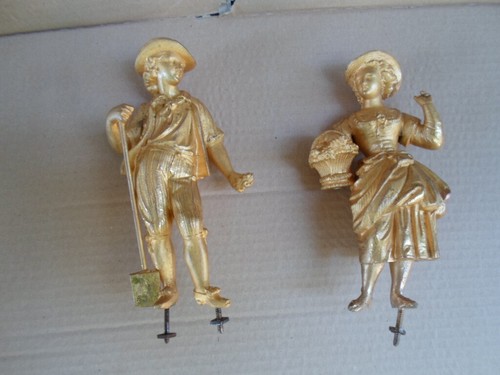Pair antique gilded spelter - antique,