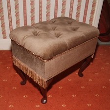 Vintage Footstool Ottoman /