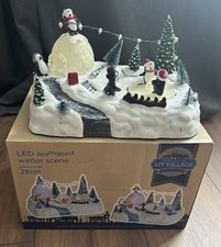 Premier LED Lit Collection, LED Animated Winter Village, Used VGC Fully Working