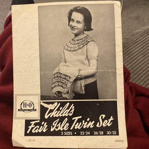 Vintage knitting pattern - h&o,